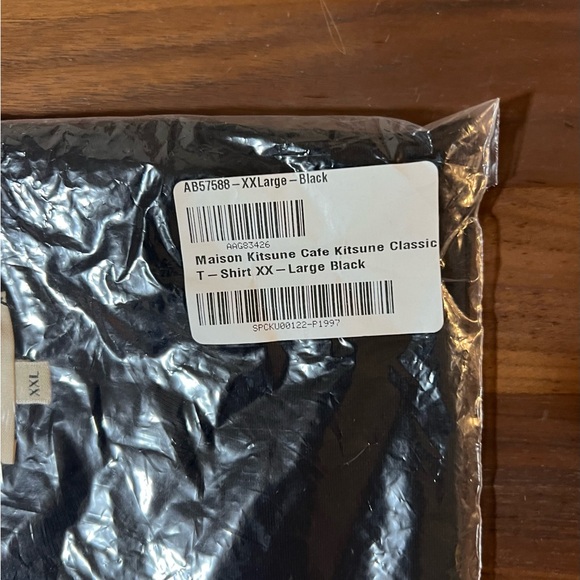 Maison Kitsuné Cafe Kitsune CLASSIC T-SHIRT Black Tee Men’s Size XXL - Picture 7 of 11